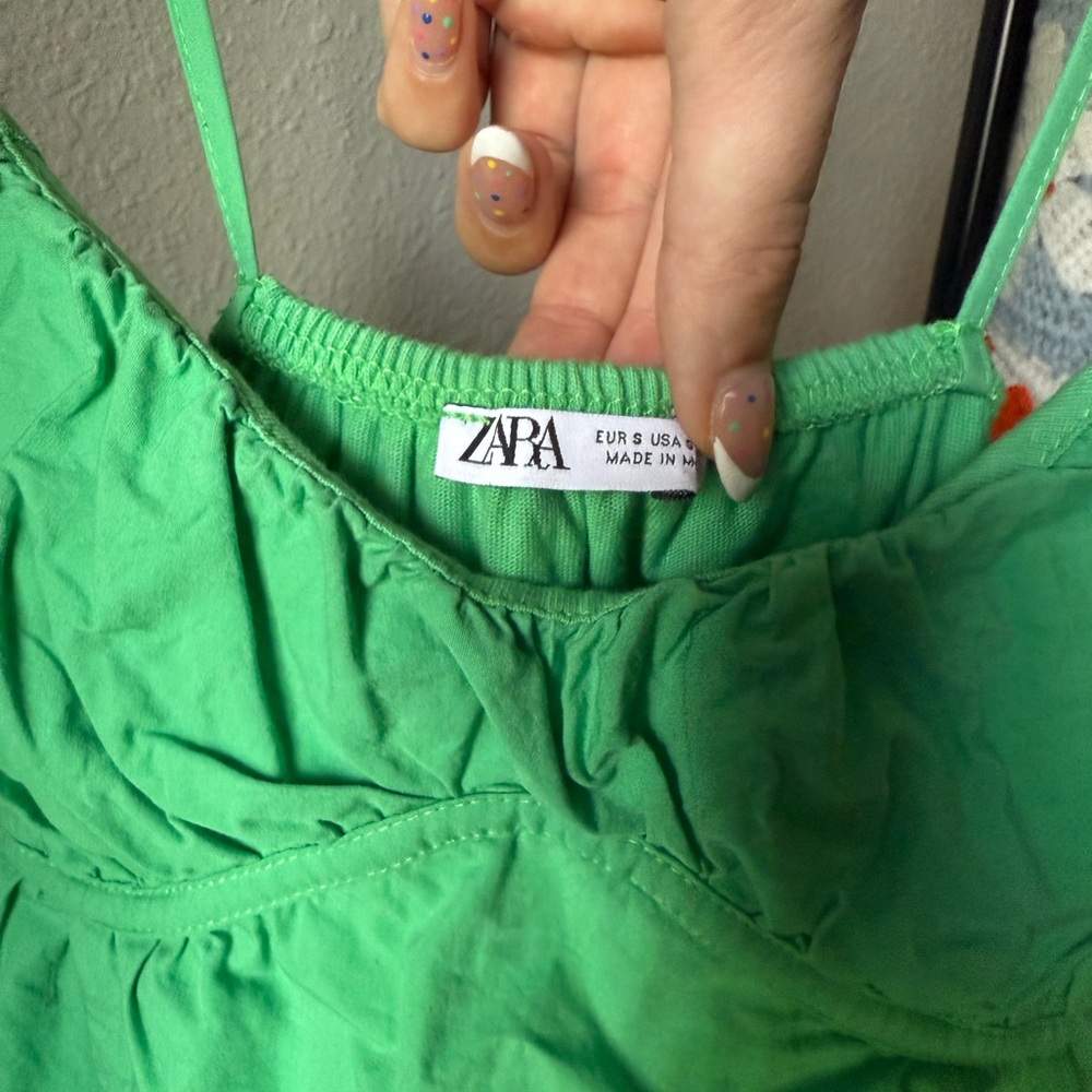 Zara Vibrant Green Sundress